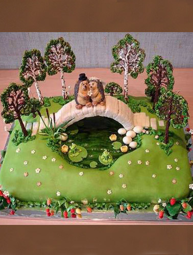 торт с женихом и невестой